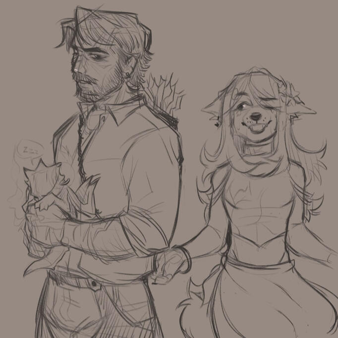 Halfbody Sketch no color